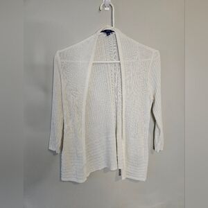 APT 9, SMALL, white cardigan, cover -up